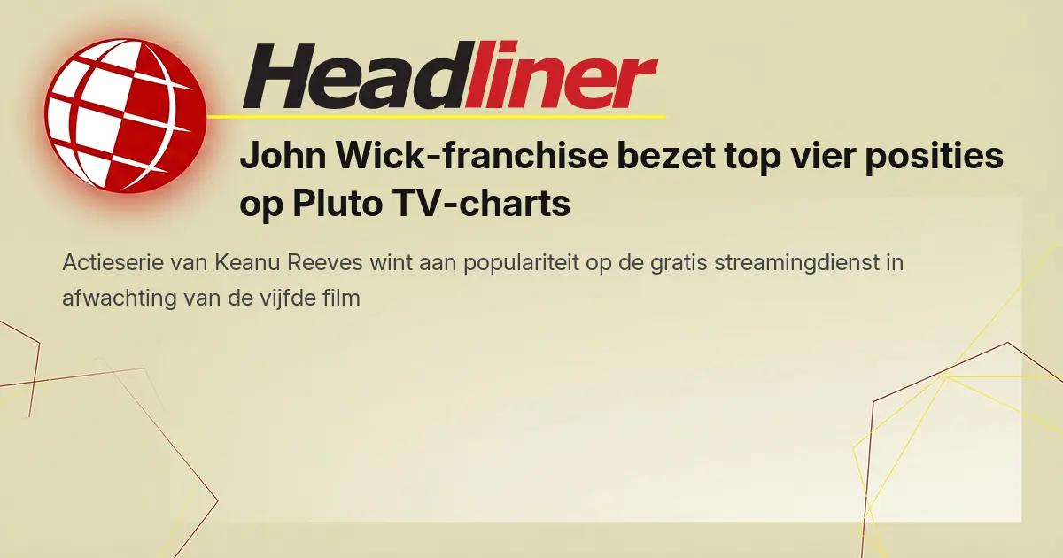 John Wick-franchise bezet top vier posities op Pluto TV-charts
