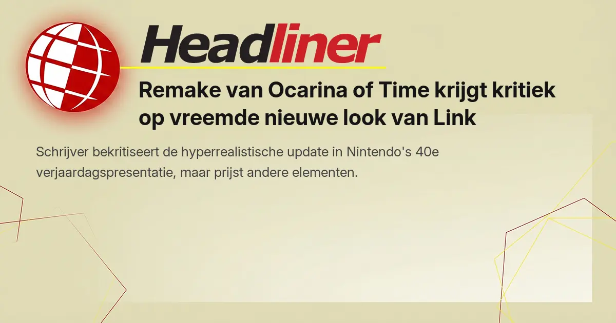 Remake van Ocarina of Time krijgt kritiek op vreemde nieuwe look van Link