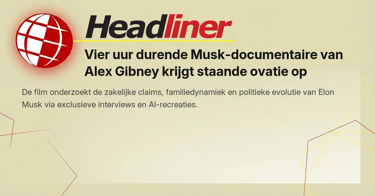 Vier uur durende Musk-documentaire van Alex Gibney krijgt staande ovatie op première in Venetië