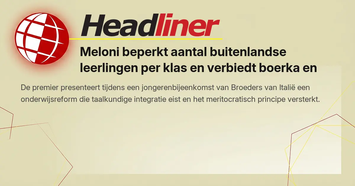 Photo: headliner.nl Italy Bans Burqa and Caps Foreign Students in Classrooms