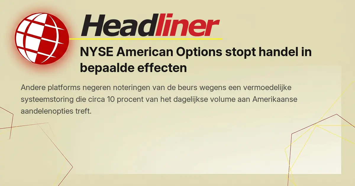 NYSE American Options stopt handel in bepaalde effecten