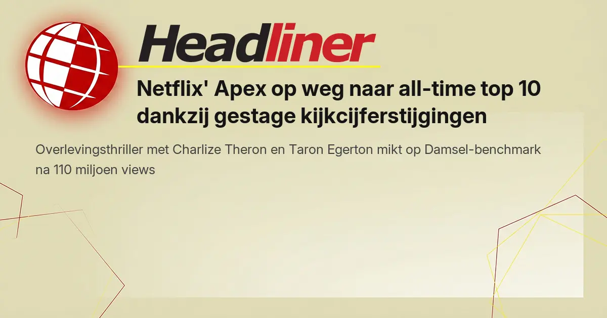Netflix' Apex op weg naar all-time top 10 dankzij gestage ...