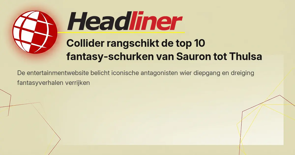 Collider rangschikt de top 10 fantasy-schurken van Sauron tot Thulsa Doom